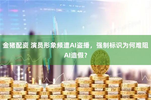 金猪配资 演员形象频遭AI盗播，强制标识为何难阻AI造假？