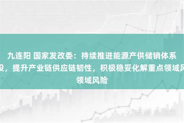 九连阳 国家发改委：持续推进能源产供储销体系建设，提升产业链供应链韧性，积极稳妥化解重点领域风险