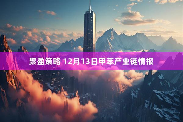 聚盈策略 12月13日甲苯产业链情报